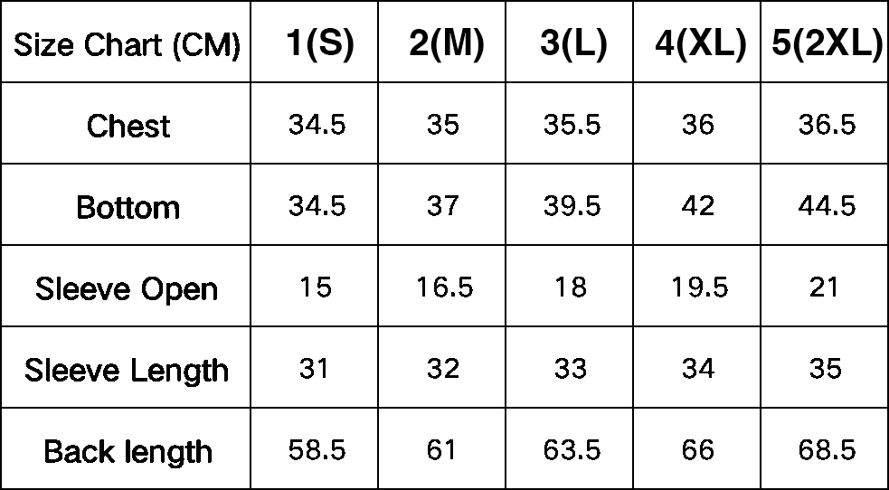SIZING CHART