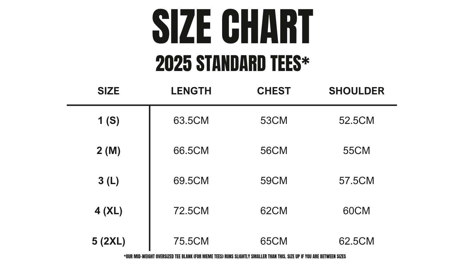 SIZING CHART