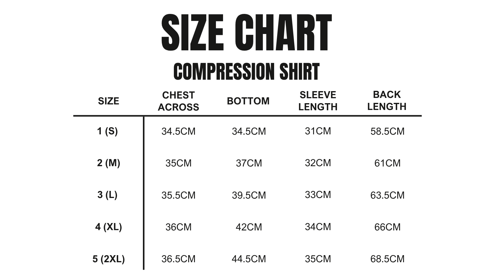 SIZING CHART