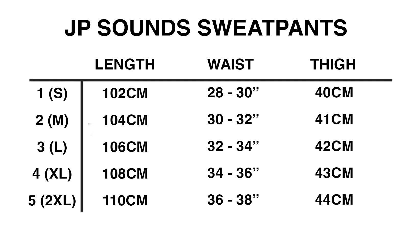 SIZING CHART