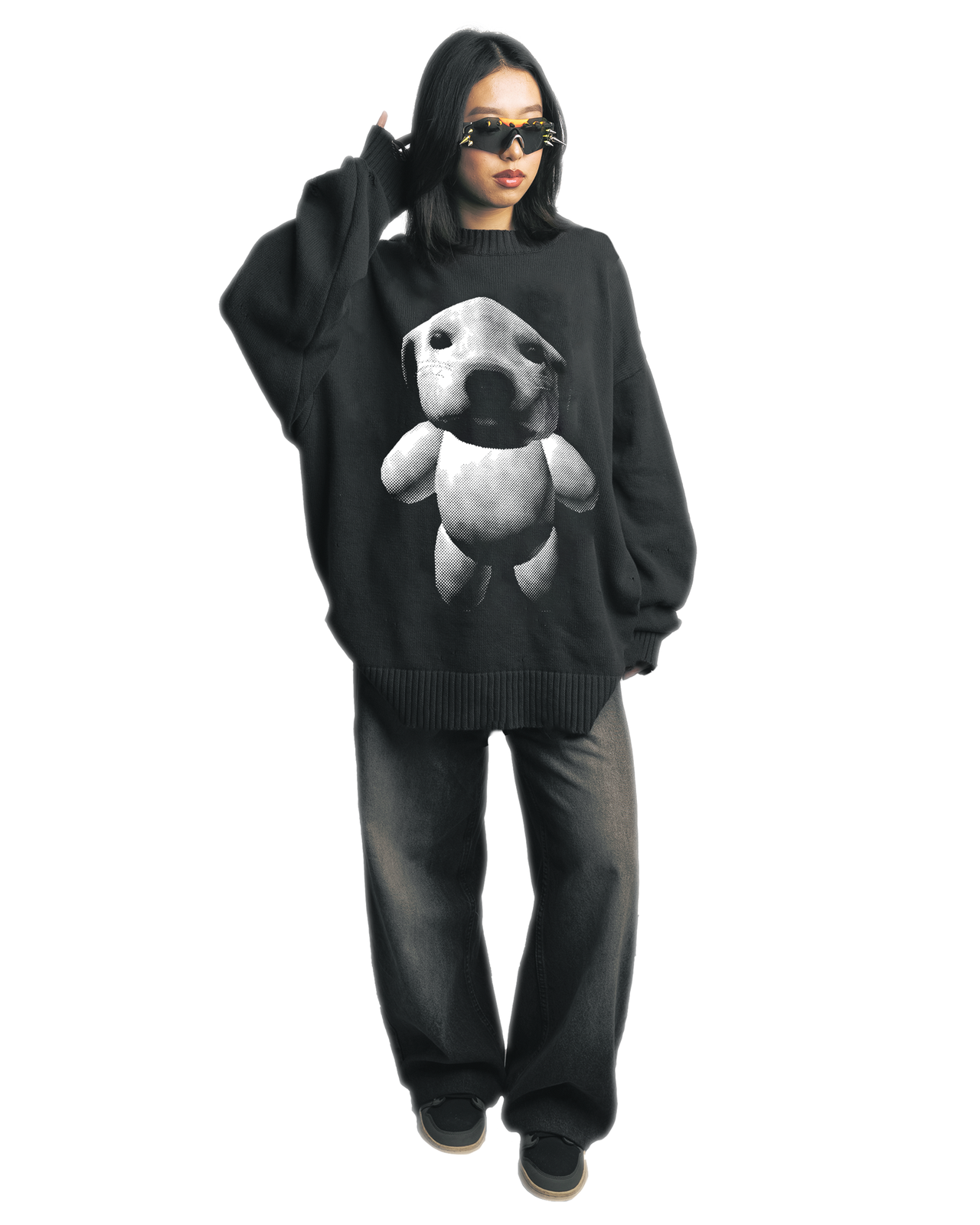 VIP STANDING DOG KNIT SWEATER