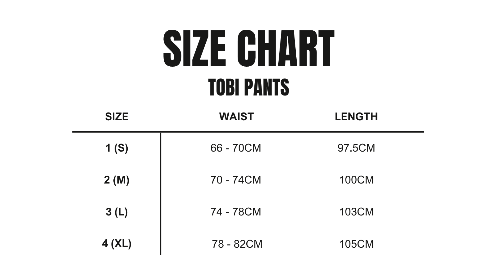 SIZING CHART