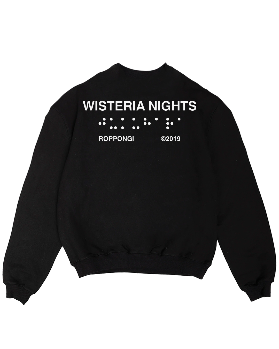 WISTERIA NIGHTS CREWNECK - BLACK